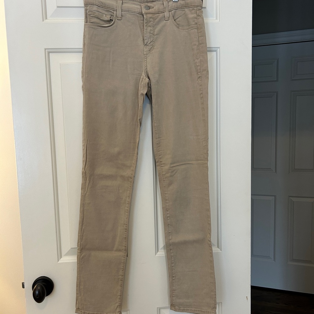 J Brand Tan Straight Leg Pants